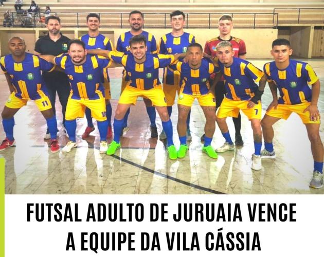 FUTSAL ADULTO DE JURUAIA VENCE A EQUIPE DA VILA CÁSSIA