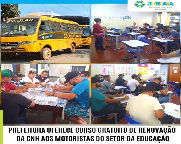 PREFEITURA OFERECE CURSO GRATUITO DE RENOVAÇÃO DA CNH AOS MOTORISTAS DO SETOR DA EDUCAÇÃO