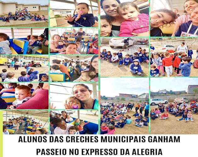 ALUNOS DAS CRECHES MUNICIPAIS GANHAM PASSEIO NO EXPRESSO DA ALEGRIA