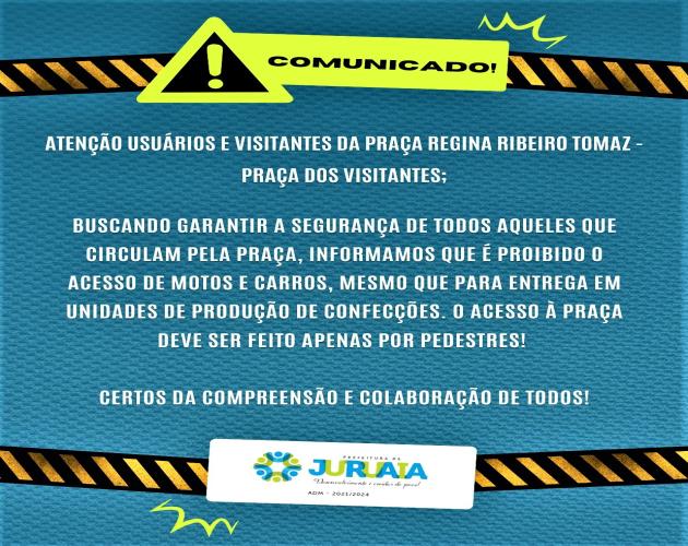 COMUNICADO - PRAÇA DOS VISITANTES