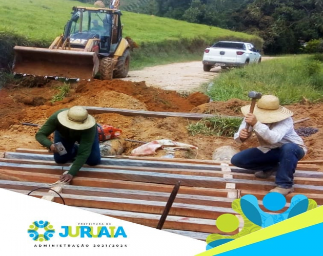 Construção de mata-burro no distrito Mata do Sino