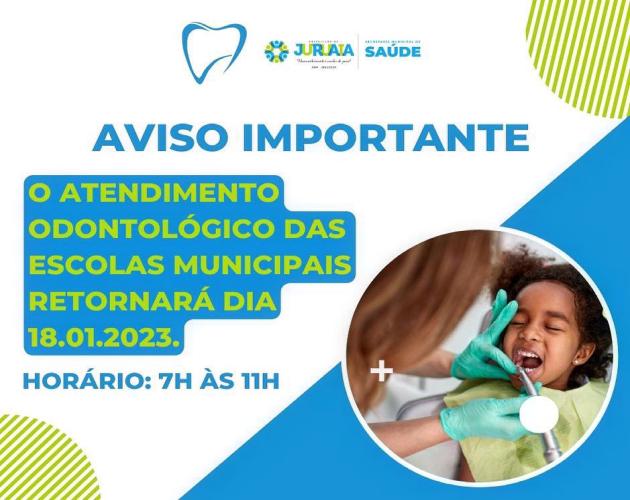 AVISO IMPORTANTE - SAÚDE BUCAL