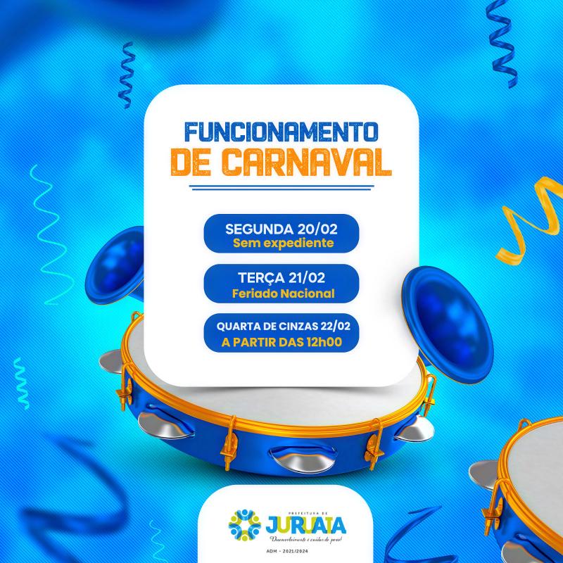 HORÁRIO DE EXPEDIENTE - FERIADO DE CARNAVAL