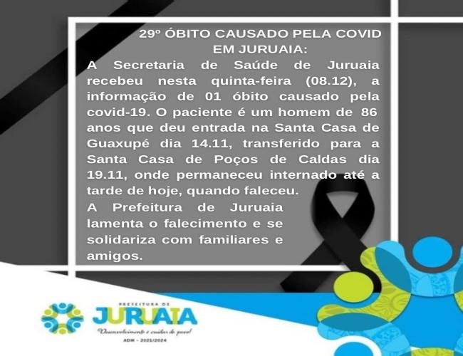 29º ÓBITO CAUSADO PELA COVID EM JURUAIA: