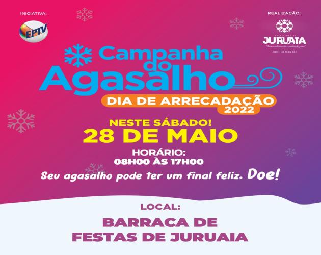 PREFEITURA DE JURUAIA REALIZA CAMPANHA DO AGASALHO EM PARCERIA COM A EPTV