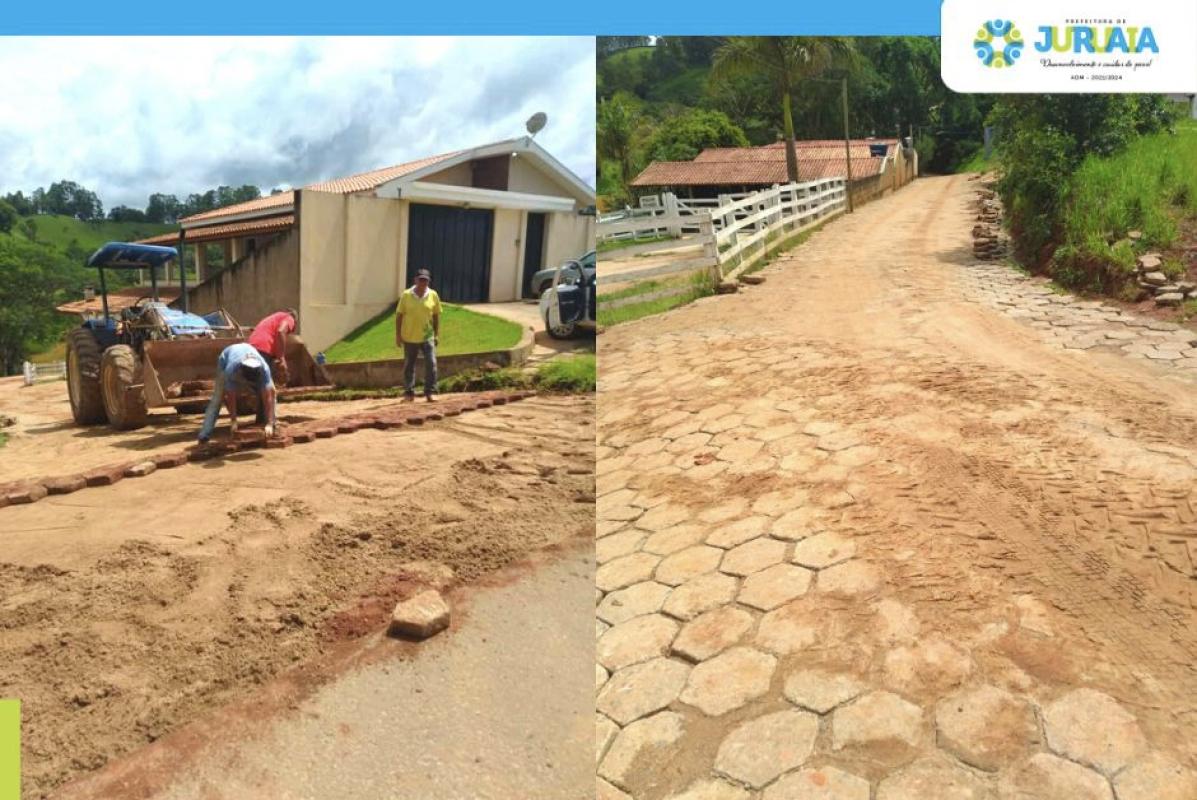 PREFEITURA REUTILIZA BLOQUETES EM OBRA DE CALÇAMENTO NO BAIRRO LARANJEIRAS 