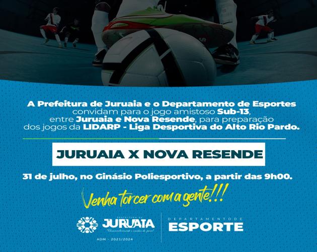 DOMINGO TEM JOGO AMISTOSO ENTRE JURUAIA X NOVA RESENDE