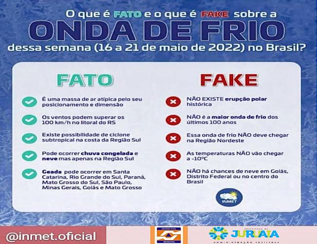 ONDA DE FRIO - FATO ou FAKE