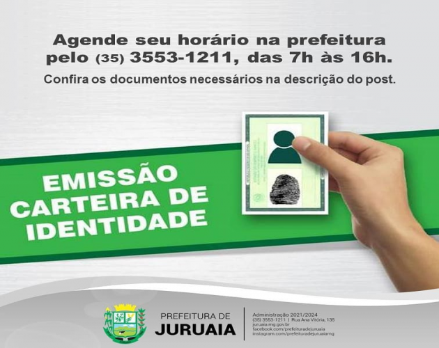 Emissão da carteira identidade 