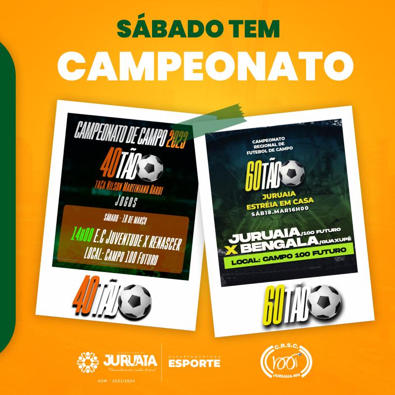 SÁBADO TEM CAMPEONATO EM JURUAIA