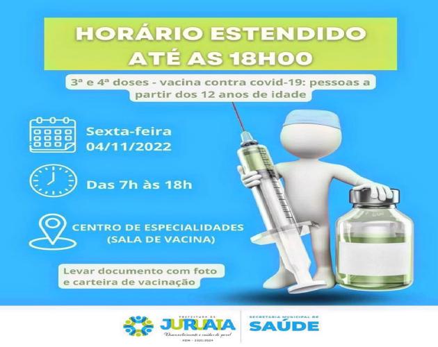 HORÁRIO ESTENDIDO – VACINAÇÃO CONTRA COVID-19