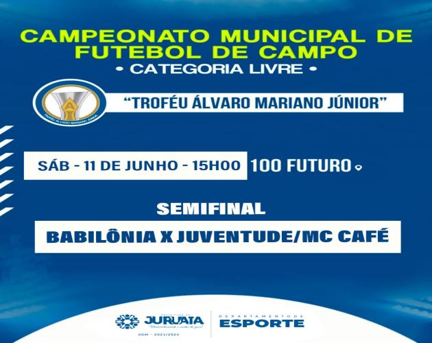 JURUAIA REALIZA SEMIFINAL DO CAMPEONATO MUNICIPAL DE FUTEBOL DE CAMPO