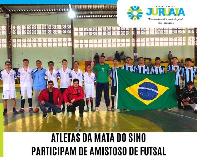 ATLETAS DA MATA DO SINO PARTICIPAM DE AMISTOSO DE FUTSAL