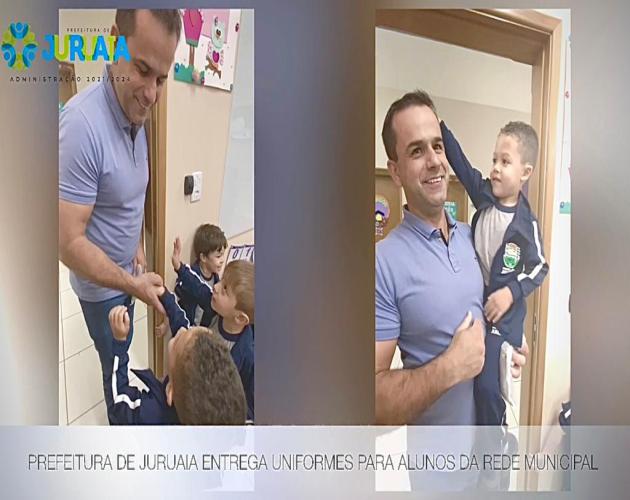 PREFEITURA DE JURUAIA ENTREGA UNIFORMES PARA ALUNOS DA REDE MUNICIPAL