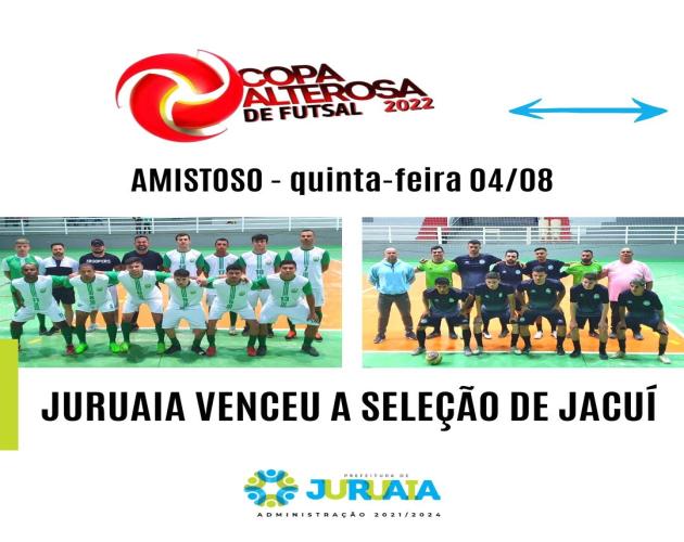 COPA ALTEROSA DE FUTSAL 2022 - JURUAIA VENCEU A SELEÇÃO DE JACUÍ