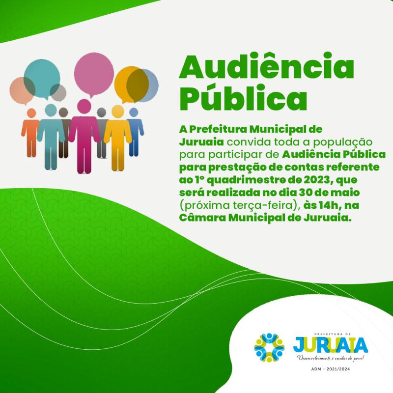 CONVITE - AUDIÊNCIA PÚBLICA DA PREFEITURA DE JURUAIA