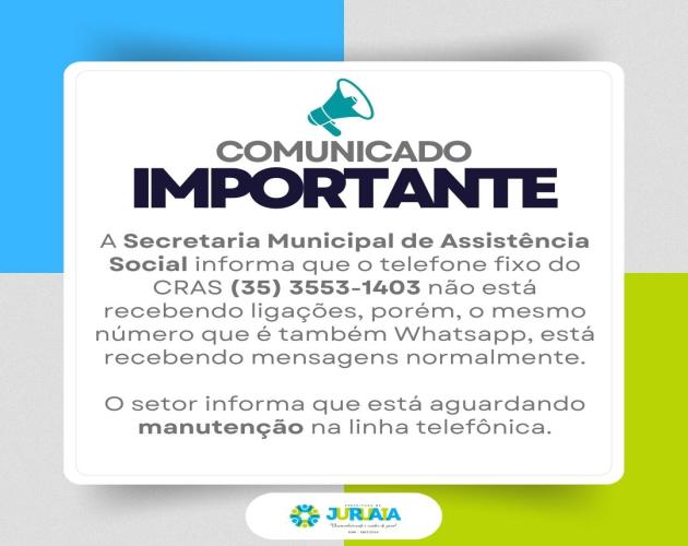 COMUNICADO DO CRAS