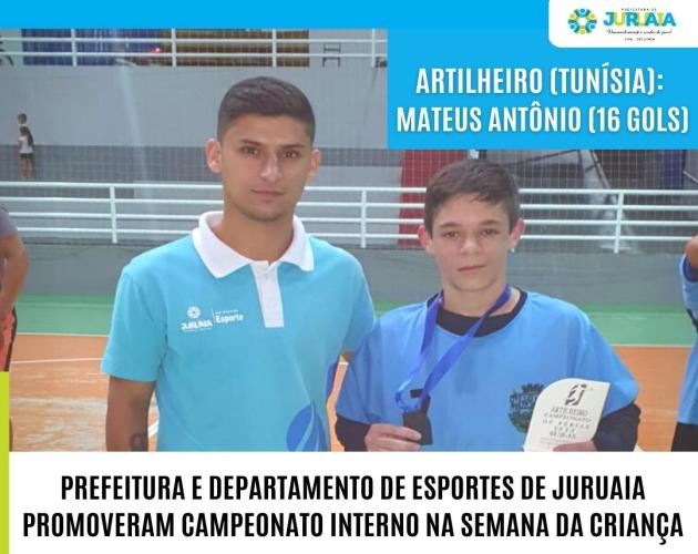 PREFEITURA E DEPARTAMENTO DE ESPORTES DE JURUAIA PROMOVERAM CAMPEONATO INTERNO NA SEMANA DA CRIANÇA