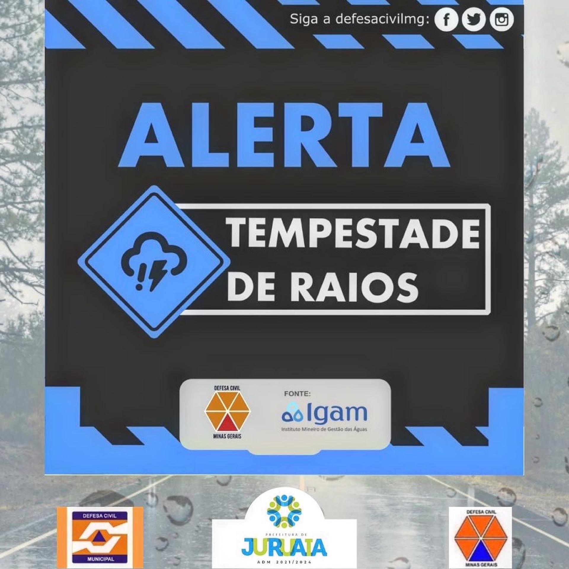 ALERTA - TEMPESTADE DE RAIOS