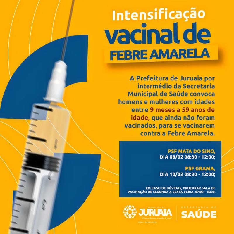 INTENSIFICAÇÃO VACINAL DE FEBRE AMARELA