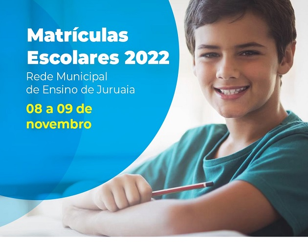 Matrículas 2022 da Rede Municipal de Ensino de Juruaia acontecem em Novembro