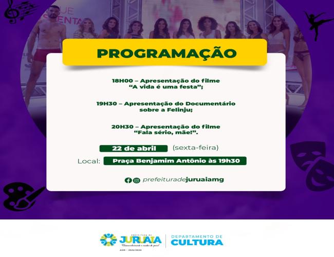 SEXTA-FEIRA TEM PROGRAMAÇÃO NA PRAÇA BENJAMIN ANTÔNIO