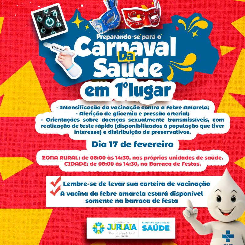 PREPARANDO-SE PARA O CARNAVAL COM A SAÚDE EM PRIMEIRO LUGAR