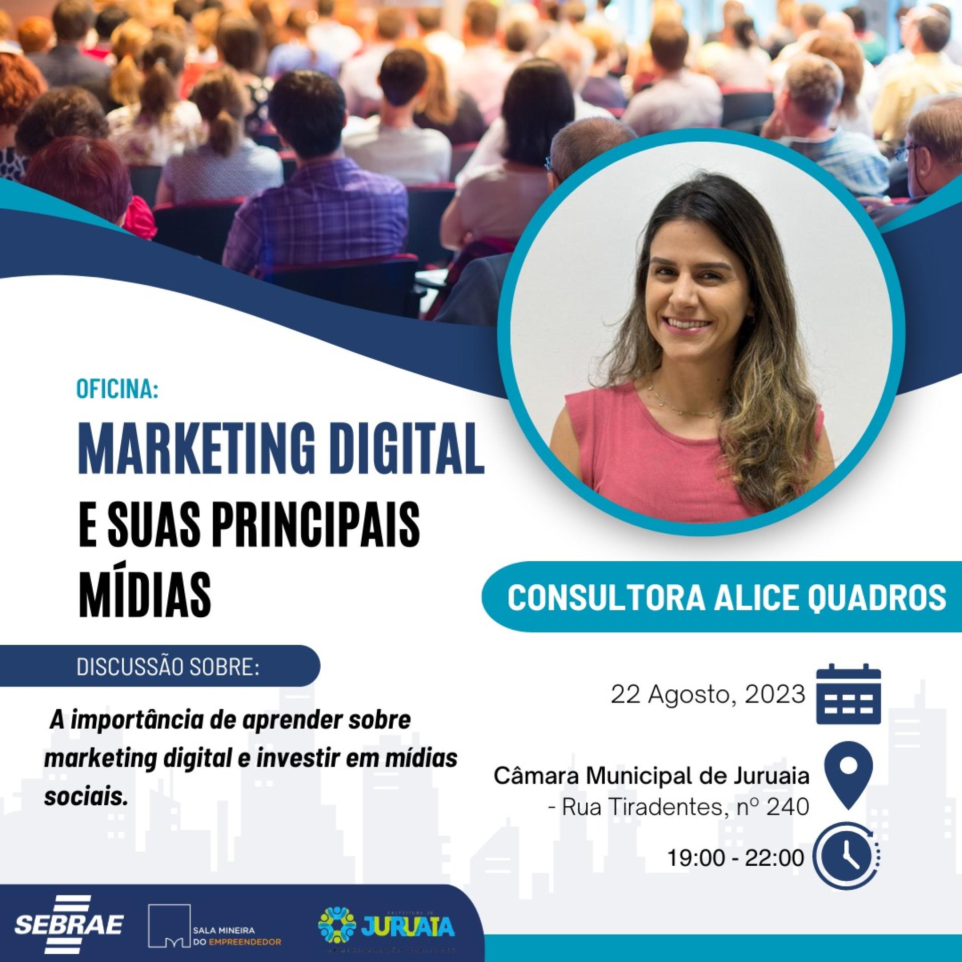 OFICINA SOBRE MARKETING DIGITAL E SUAS PRINCIPAIS MÍDIAS